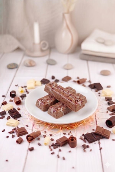 Chocolade reep melk hazelnoot krokant