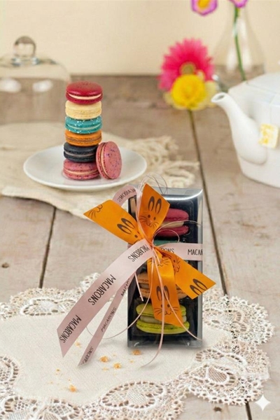 Macarons per 4 in luxe verpakking