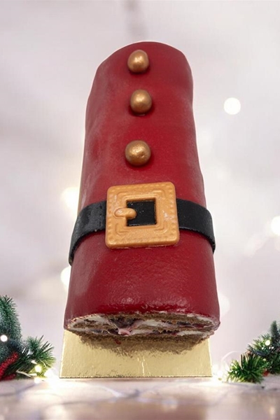 Kerstman riem cake